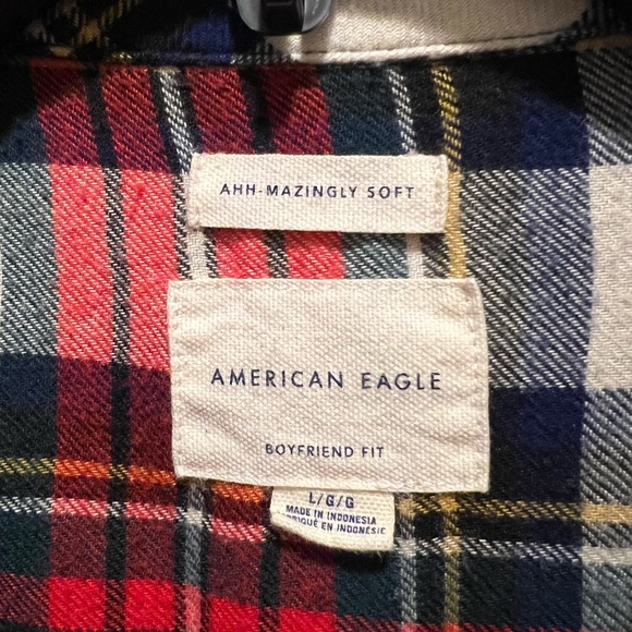American Eagle flannel button down shirt. Size L - Picture 3 of 3